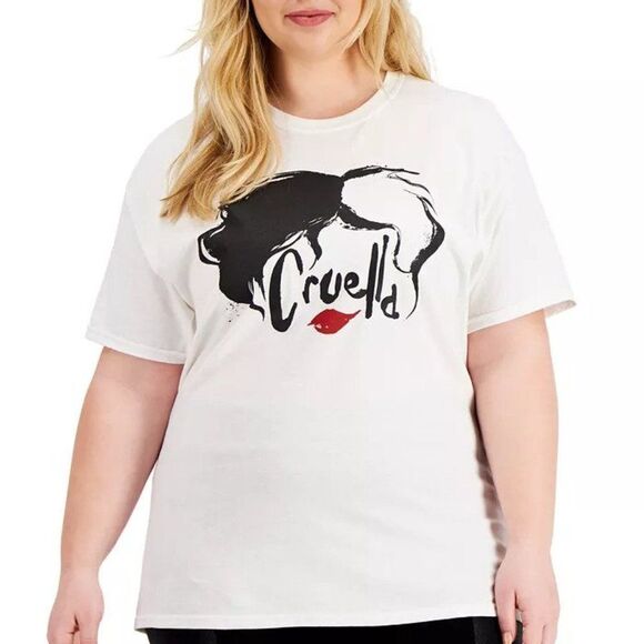 Love Tribe Plus Trendy Cruella Graphic T-Shirt - Picture 1 of 3